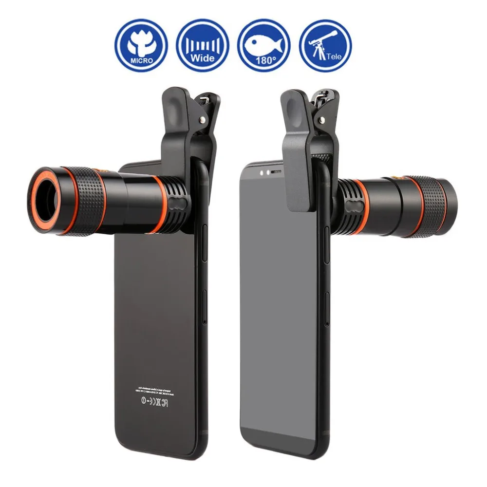 

8x/12x Mini High Magnification Monocular Telescope Long Focus Lens Universal For Digital Camera Mobile Phones
