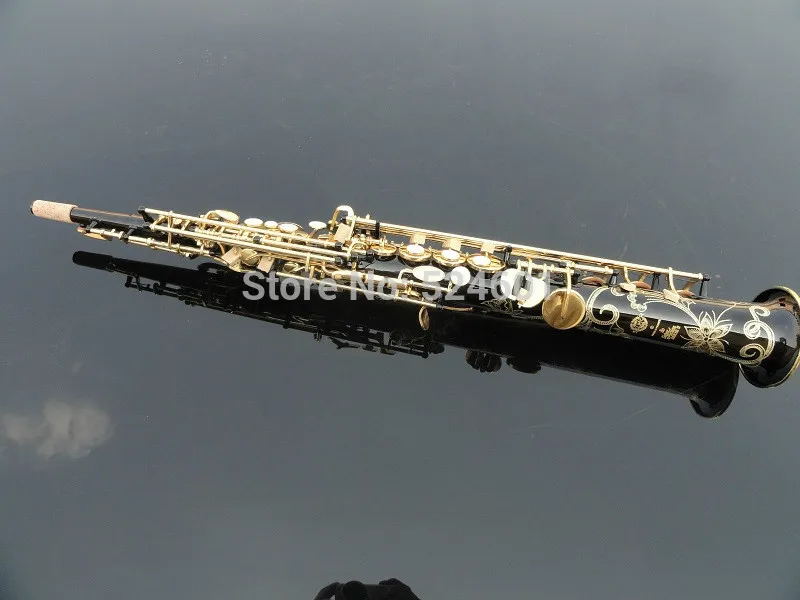 

Selma Super Action 80 Series II Straight Pipe 802 B(B) Soprano Saxophone Black Nickel Body Gold Lacquer Key Musical Instrument