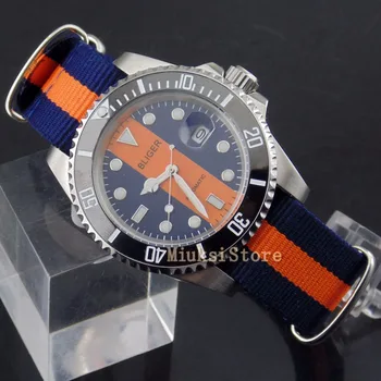 

BLIGER 40mm Ceramic Bezel Luminous sapphire automatic Date Day mens watch Analogique montre-bracelet Marque Luxe Bleu Ray Hommes