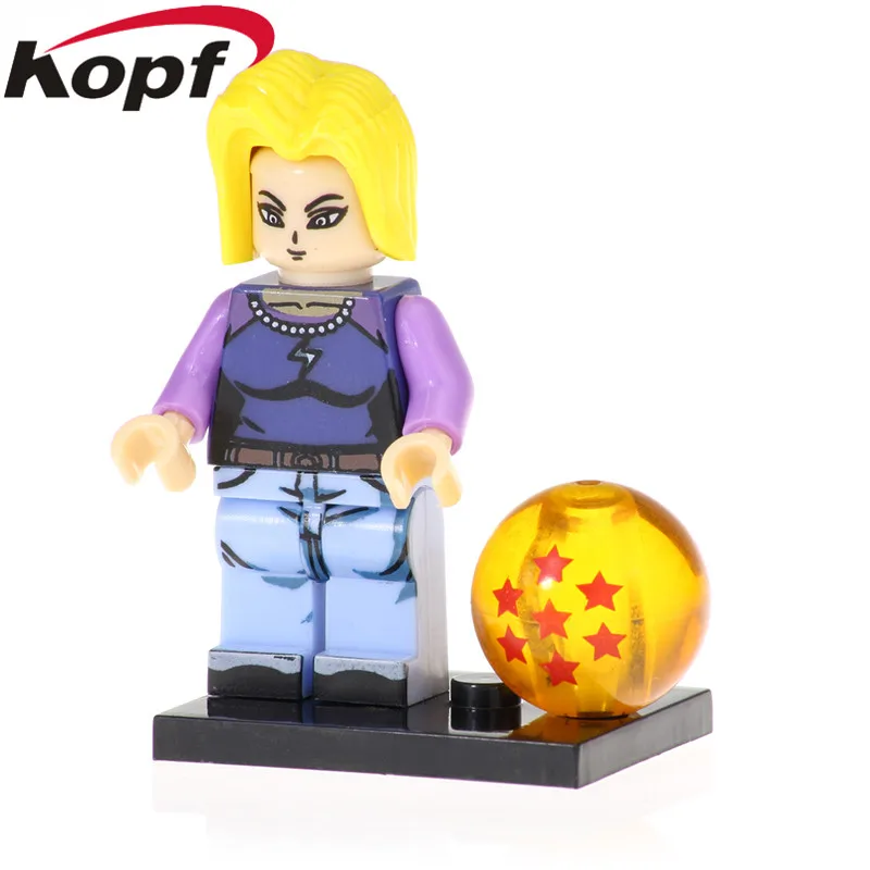 PG1374 Android 18 Повседневные платья один Dragon Ball Гоку цифра аниме Кирпичи Строительные блоки коллекция игрушек для Детский подарок