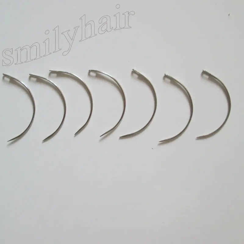 Free shipping C Style curved needles for hair weft /hair weaving