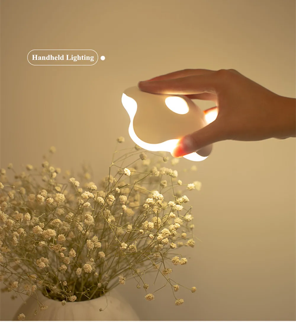 SuperNight Four-leaf clover Lucky LED Night Light Rechargeable Motion Sensor Corridor Stairs Bedroom Smart Home Wall Table Lamp (7)