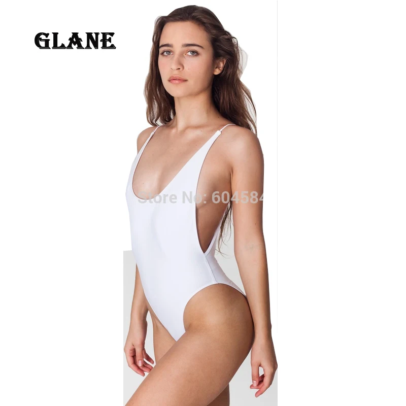 

WOMENS BLACK WHITE SEXY HIGH CUT CUT-OUT ONE PIECE SWIMWEAR BIKINI MONOKINI