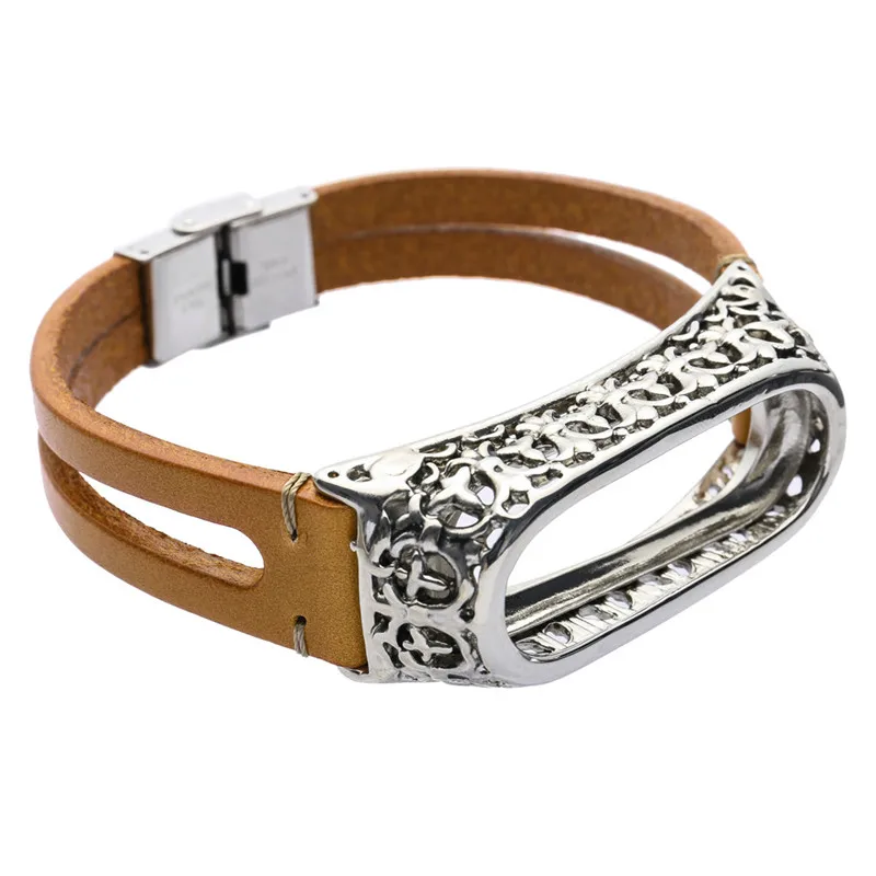 hiperdeal smart accessories 225mm mi band 3 strap leather
