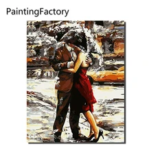 PaintingFactory романтичный влюбленный DIY живопись по номерам живопись на стену для дома изображения людей для Гостиная Современная декоративная фотография