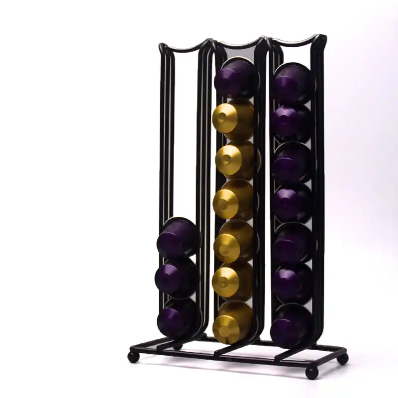 42 piezas de metal Vertical Coffee Pod Rotary Holder Rack para Nespresso Winbang Soporte de c/ápsula