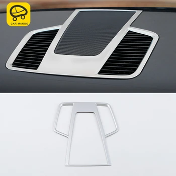 

CARMANGO For Porsche Cayenne 2018 Auto Car Dashboard Middle Vent Trim Stickers Cover Interior Accessories