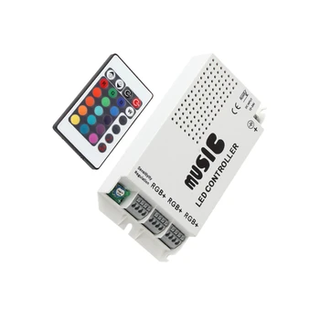 

Music Sound Control Wireless IR Remote Control LED RGB 12-24V 24 Keys led Controller Dimmable for 3528 5050 RGB LED Strips