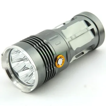 

12000 LM High Power Gray Color 8 x XML XM-L T6 3 Mode LED Flashlight Torch Hiking Lamp Light
