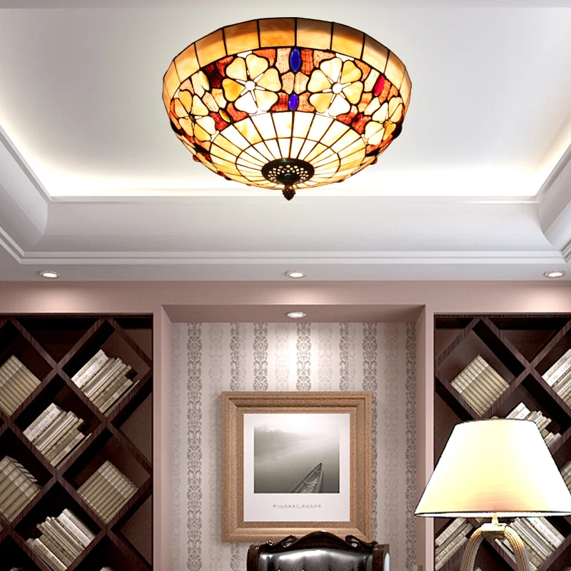

Simple European style bedroom ceiling lamp garden balcony lamp antique aisle porch corridor lamp shell lamp