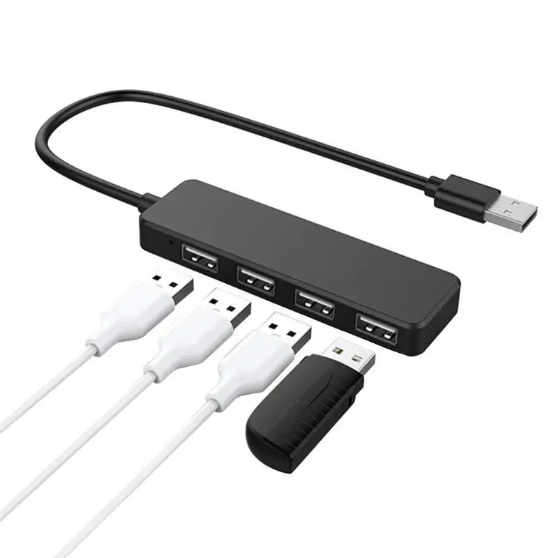 S18-USB 2,0 Ультра-тонкий USB 2,0 мульти-USB 4 порта сплиттер концентратор адаптер док-станция расширитель ПК ноутбук компьютерные аксессуары