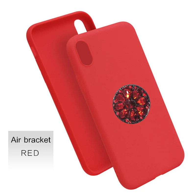 

Candy Color Phone Case For Iphone X XS Max XR 8 7 6S 6 Plus 3D Grip Stand Holder Cover For Samsung S10 S9 S8 Plus S10E Note 9 8