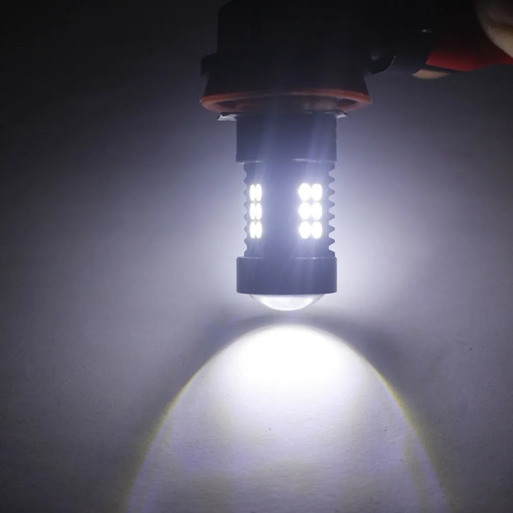 2 шт. H8 H11 Led 1156 Противотуманные фары лампы 1200LM 6000K белый автомобиль Вождение Бег