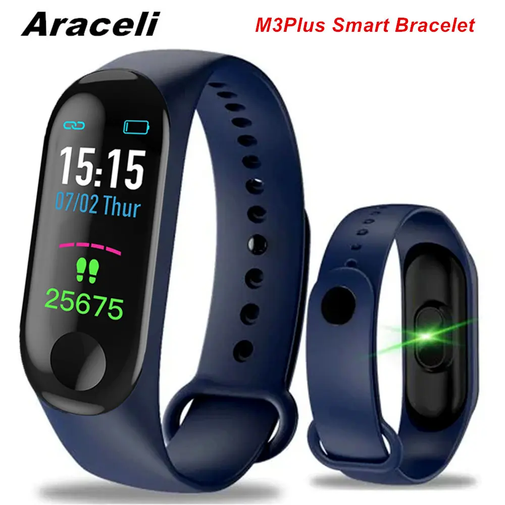 

2019 M3Plus Smart Bracelet Fitness Blood Pressure Heart Rate Monitor SmartBracelet Waterproof Wristbands M3Plus Smart Bracelet