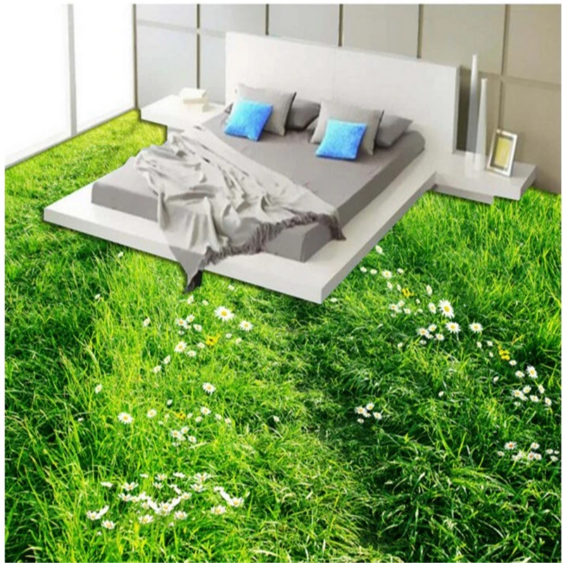 beibehang custom backgrounds The latest green grass wildflowers 3D