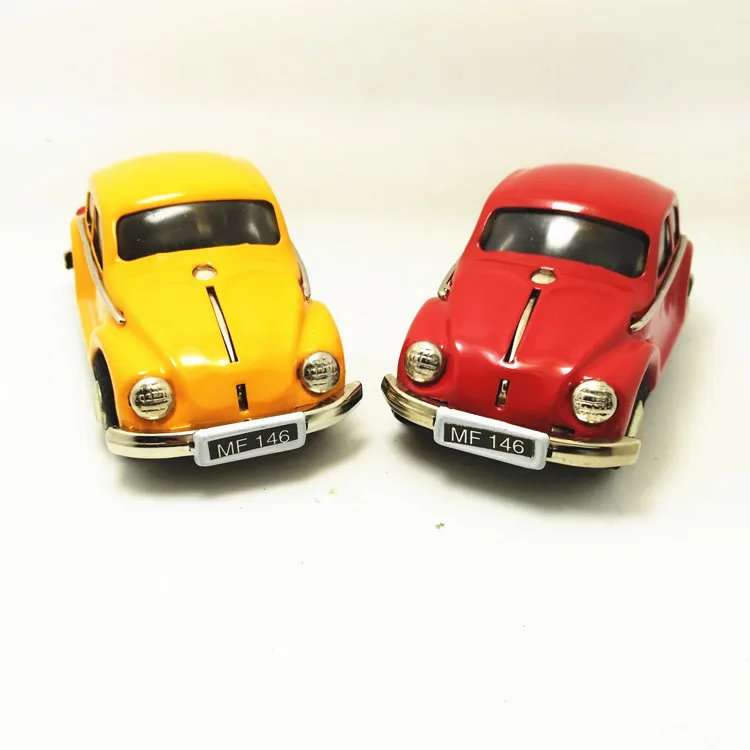 

Adult Collection Retro Wind up toy Metal Tin The Beetle car Mechanical toy Clockwork toy figures model kids christmas gift