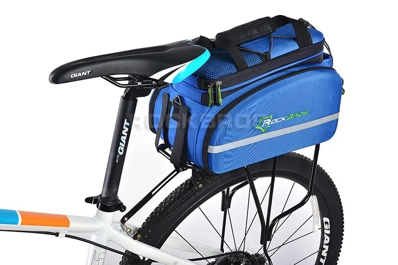 Top Rockbros 12L Mountain Bike Bag 3 In 1 Rear Rack Shoulder Sotrage Carrier Bags Handbag  Bicycle Trunk Cycling Saddle Bag 42