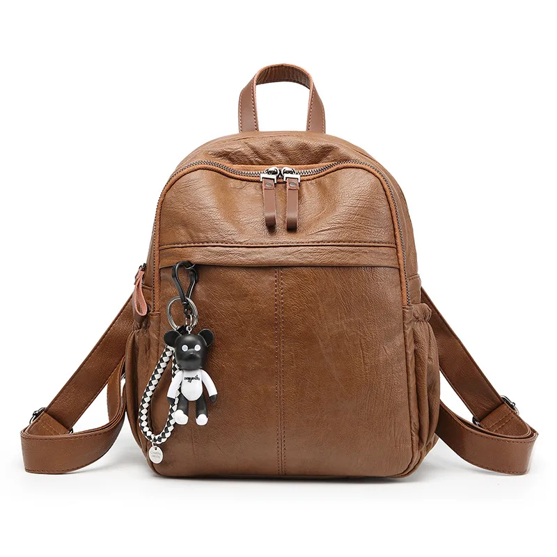 

Selling Women's Genuine Leather Backpacks Women Girls Students School Bag Small Shoulder Bags Women Vintage Travel Bag