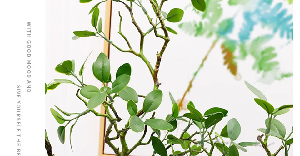 74cm High-end simulation banyan leafs office garden living room Landscaping plant decoration home decoration potted plants 1pcs