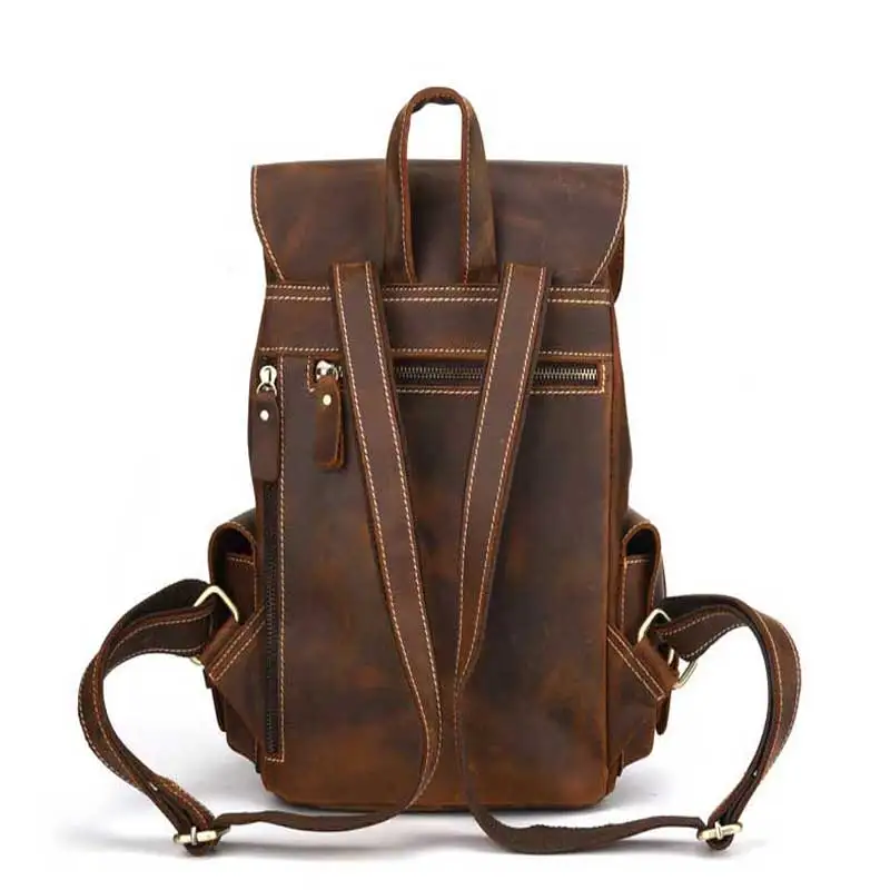 New Men's Dermal Head Cowhide Recreational Travel Retro Shoulder Men's Bag