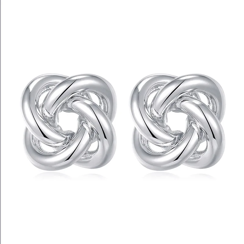 

Cute Geometric Cross Stud Earrings For Women Silver Gold Color Alloy Earring Fashion Jewelry brincos boucle d'oreille femme N08