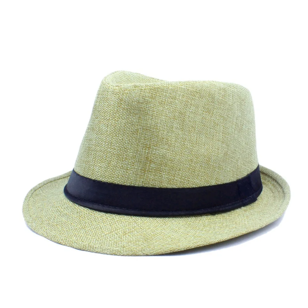 Модная льняная шляпа унисекс в гангстерском стиле летняя пляжная от солнца