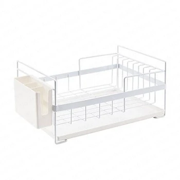 

Kitchen Dish Rack Drain Rack Double Dish Racks Tableware Storage Box Home Drying Bowl Storage Basket Rack