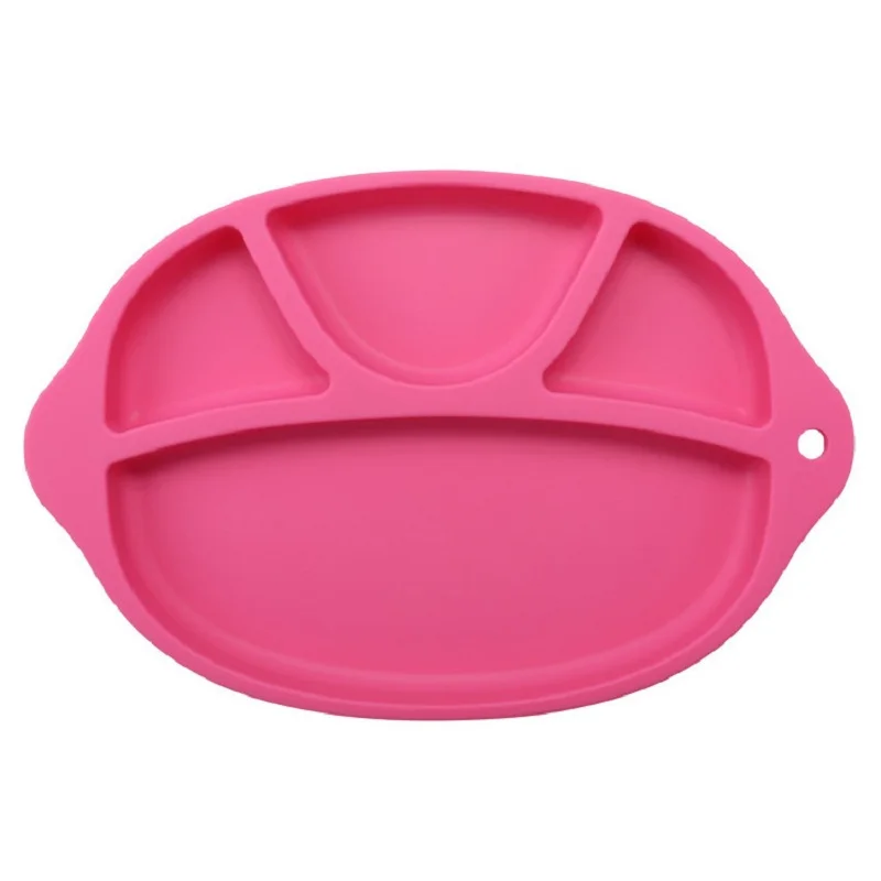 

Silicone Baby Dinner Plate Slip-resistant One Piece Silicone Baby Feeding Food Placemat Bowl Children Dishes Tableware