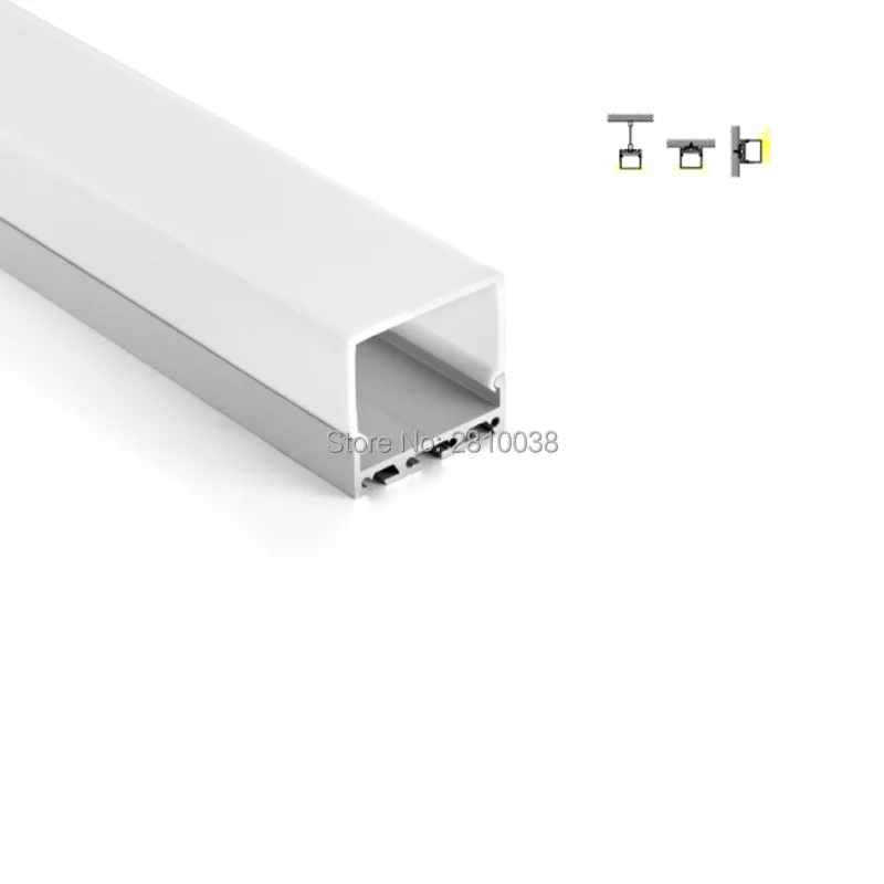 Perfil de Alumínio Conduziu a Iluminação do Escritório 42mm de Altura Carcaça de Alumínio para as Luzes Luzes do Tecto Conjuntos de 2 100 x M e lot Forma Quadrada Levou do Tecto