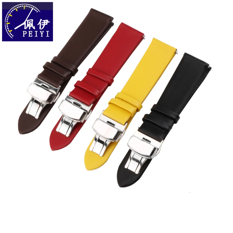PEIYI 22 мм ремешок из натуральной кожи для samsung gear S3 Frontier/классический ремешок для часов 20 мм ультратонкий кожаный браслет для gear S2