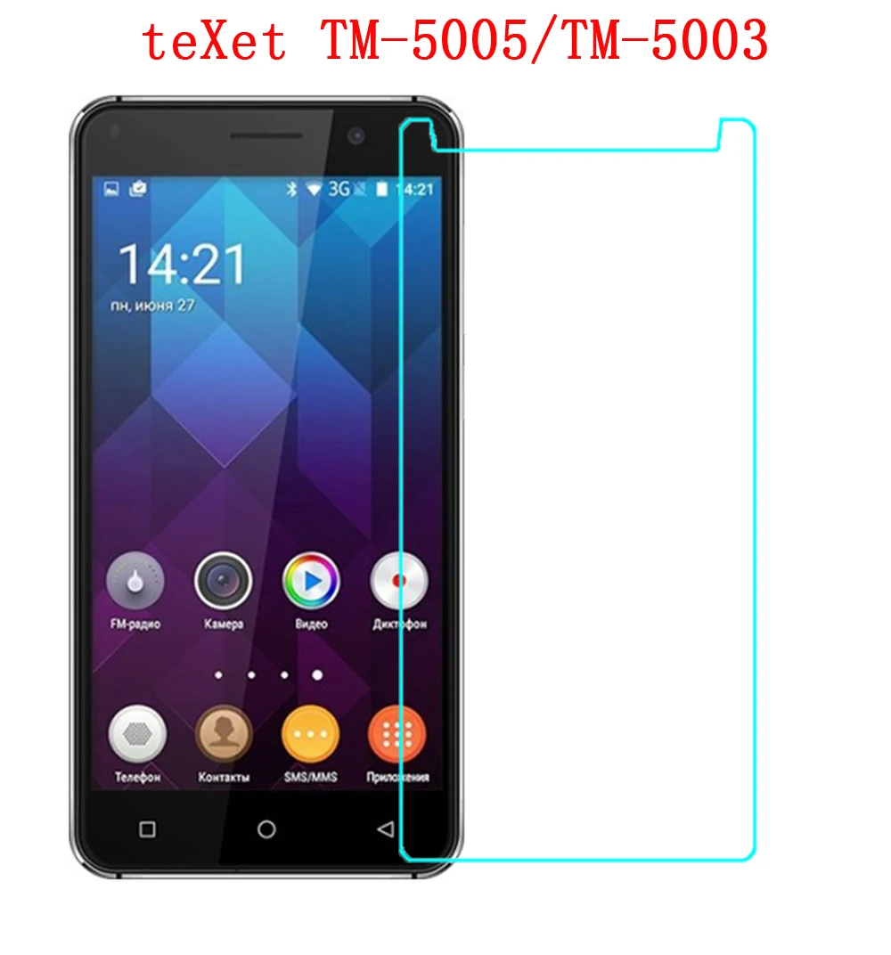 

For teXet TM-5005 Tempered Glass Anti-Explosion Ultra-thin 9H Premium Glass Screen Protector For teXet TM-5003 Phone Film