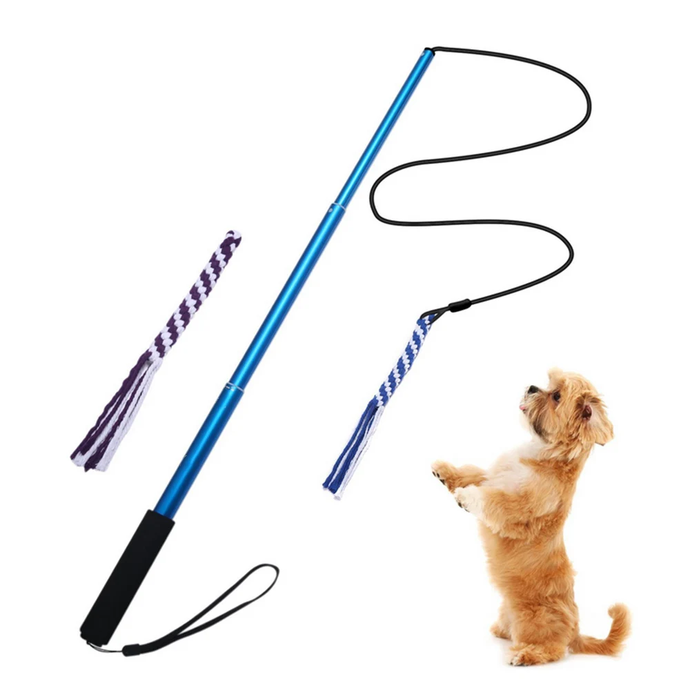 

Extendable Dog Puppy Teaser Pole Stick Rod Bar Outdoor Retractable Pet Dog Cat Pole Training Exercise Rope Toy Pet Supplies