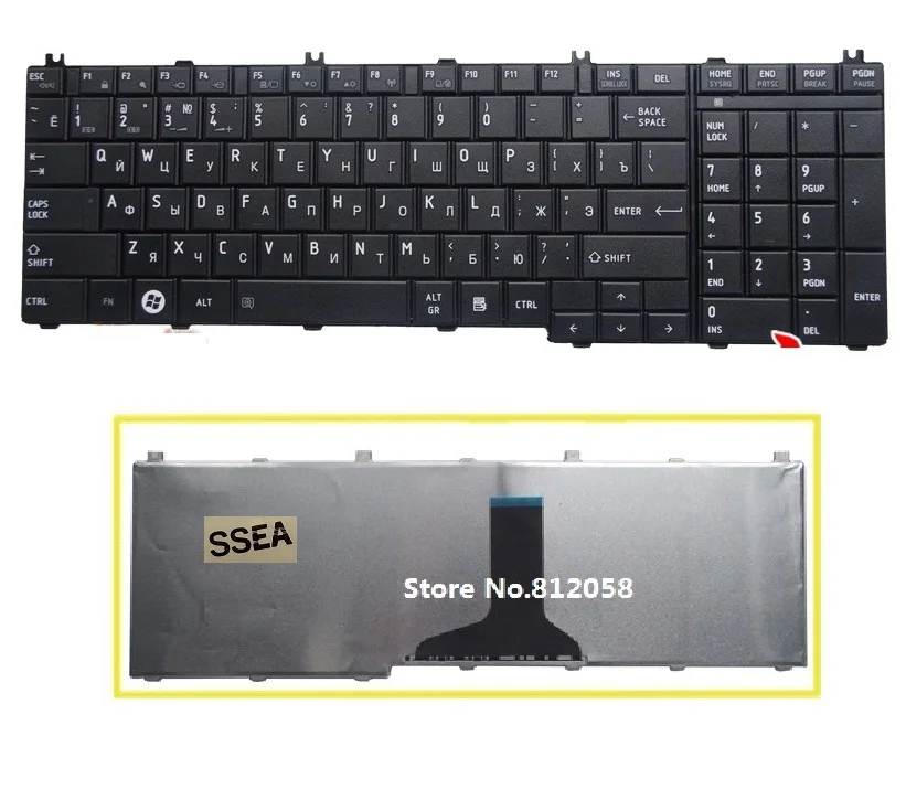 Клавиатура SSEA русская для ноутбука TOSHIBA Satellite C650 C655 C665 C660 L650 L655 L670 L675 L750 L775 |