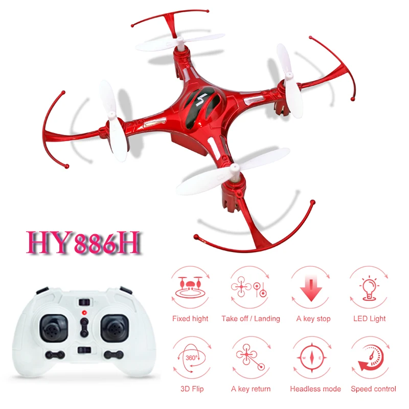 

HY886H Mini Drone RC Dron Altitude Hold Quadcopter One Key Return Headless Mode Remote Contrtol Helicopter