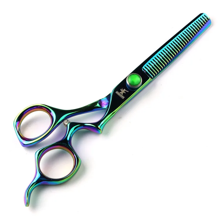 Thinning scissors 6 дюймов Профессиональные Парикмахерские ножницы Япония 440C парикмахерские ножницы набор Высокое качество моделирующий инструмент ножницы - Цвет: Thinning scissors