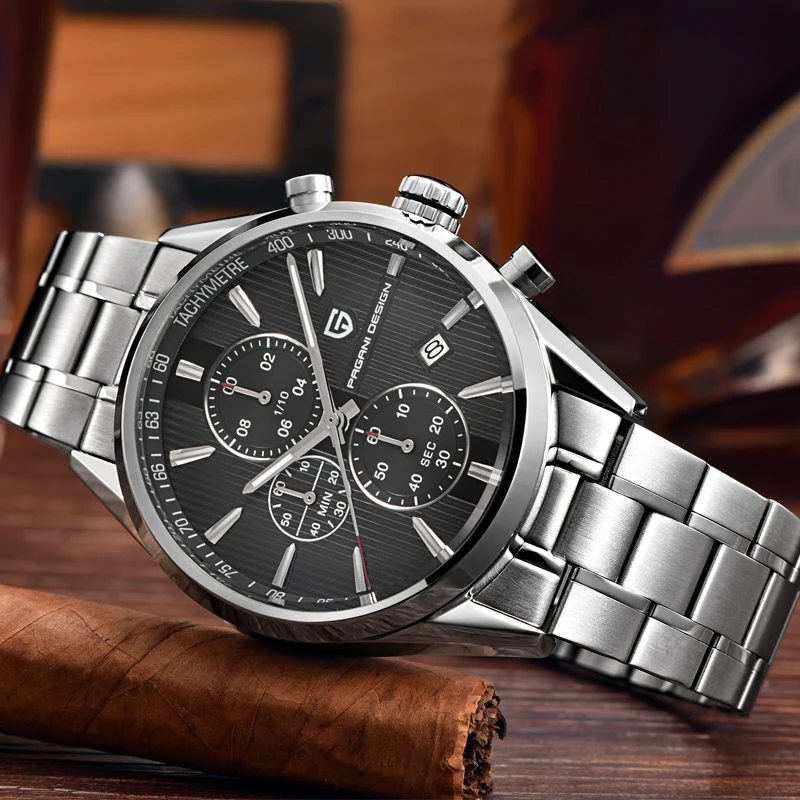 

PAGANI DESIGN Luxury Brand Chronograph Business Watches Men Waterproof 30m Japanese Movement Quartz Watch Clock Men reloj hombre