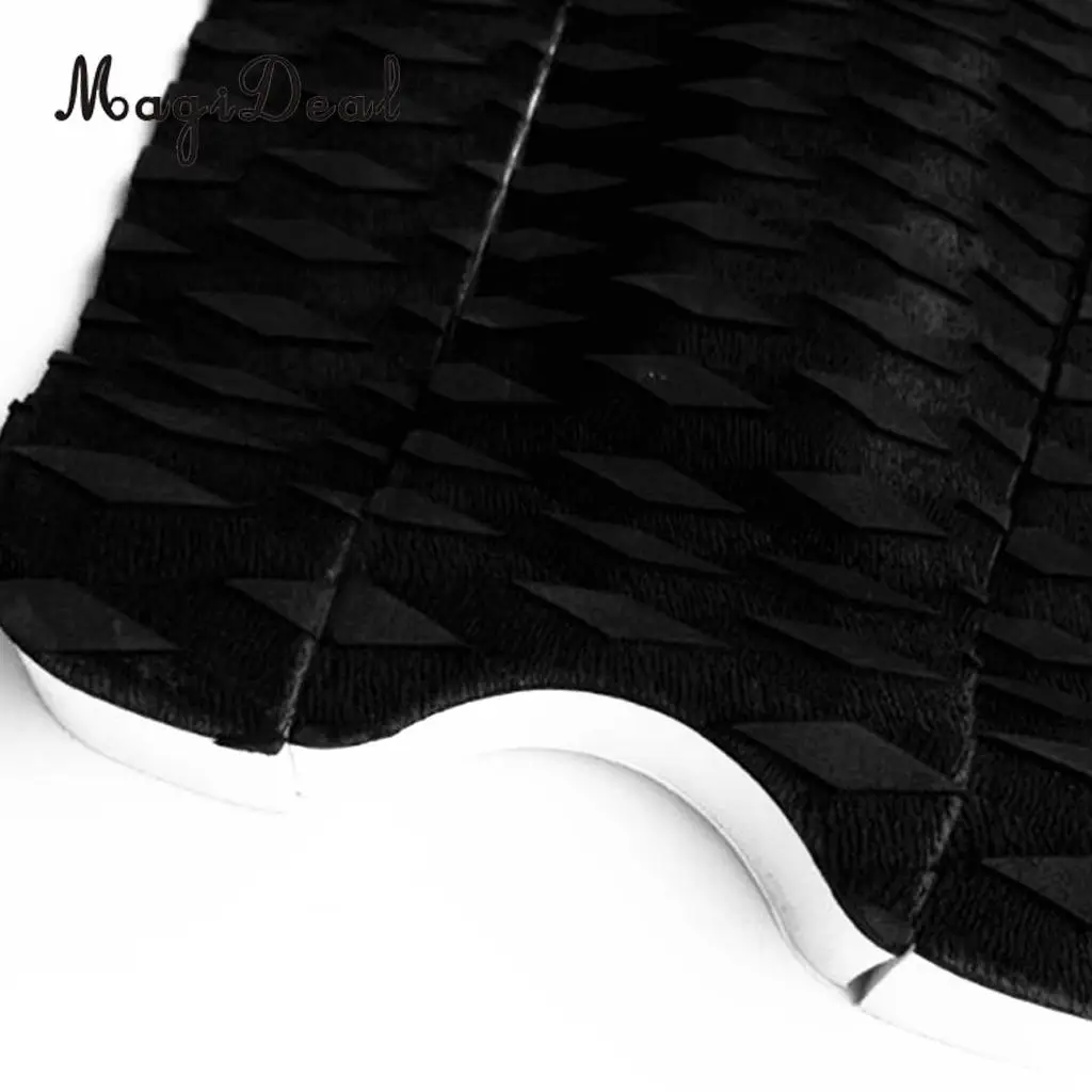 MagiDeal 3Pcs Adhesive Diamond Grooved Non-slip EVA Surf Traction Pad Tail Pad Deck Grip Mat for Surfboard Shortboard Skimboard