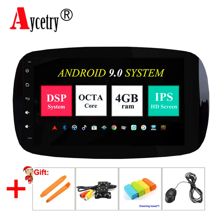 

4G+64G IPS DSP Android 9.0 Car multimedia Player dvd GPS for Mercedes/Benz Smart Fortwo 2016 2017 2018 car radio PC stereo obd2