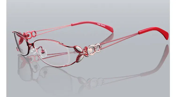 Бабочка сплав Элегантные женские очки оправа Женские винтажные оптические очки простые очки оправа для очков при близорукости очки