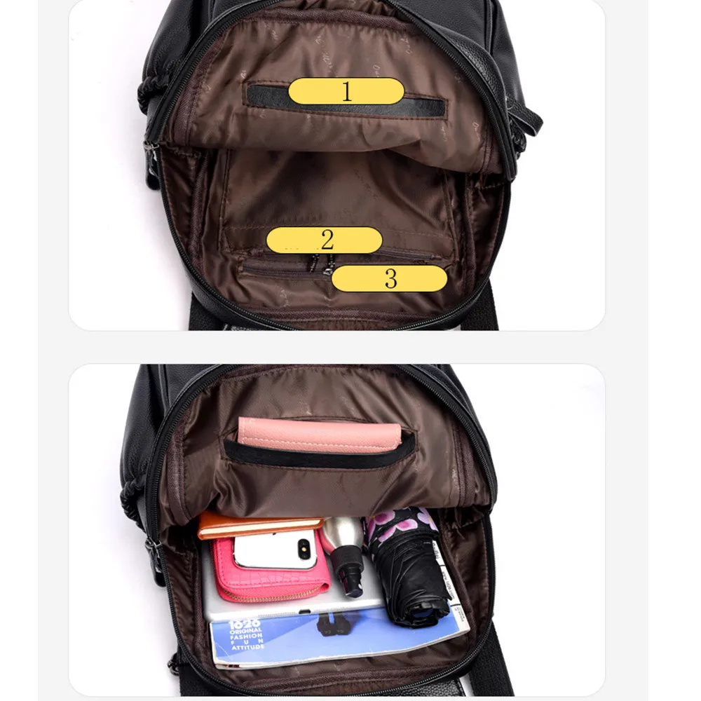 Роскошные женские кожаные рюкзаки Сумки На Плечо Дизайнерские женские Mochila школьные рюкзаки для девочек большой емкости рюкзак для деловых поездок