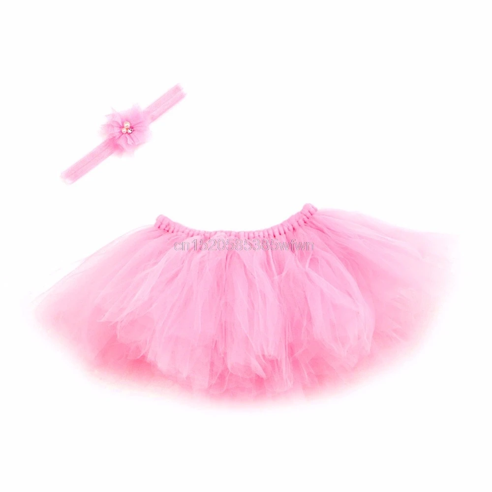 

Sweet Newborn Baby Girl Tutu Skirt & Flower Headband Photo Prop Costume Outfit #HC6U# Drop shipping