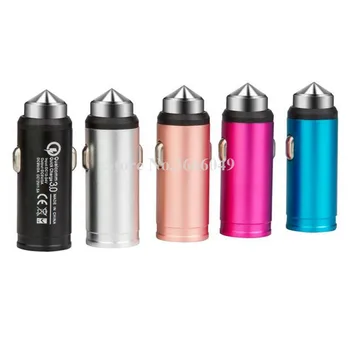 

500pcs Quick Charger QC 3.0 Fast Rapid Charging Car charger adapter for samsung s6 s7 s8 for iphone
