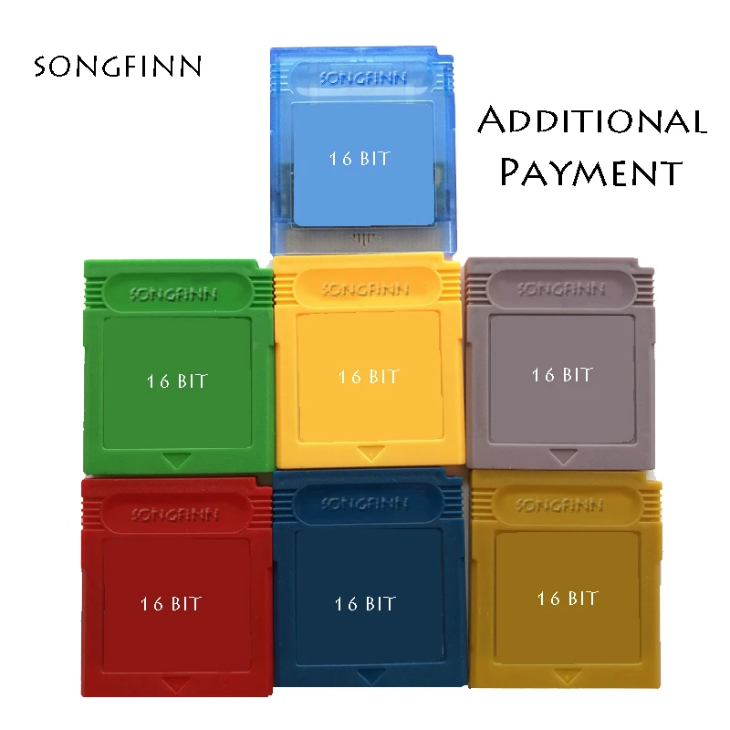 

7 Colors Gold Silver Green Yellow Blue Red Video Game Memory Cartridge Card for 16 Bit Console Accessories