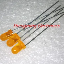 1000 шт 3 мм круглый верх Оранжевый Светодиодный светоизлучающие диоды