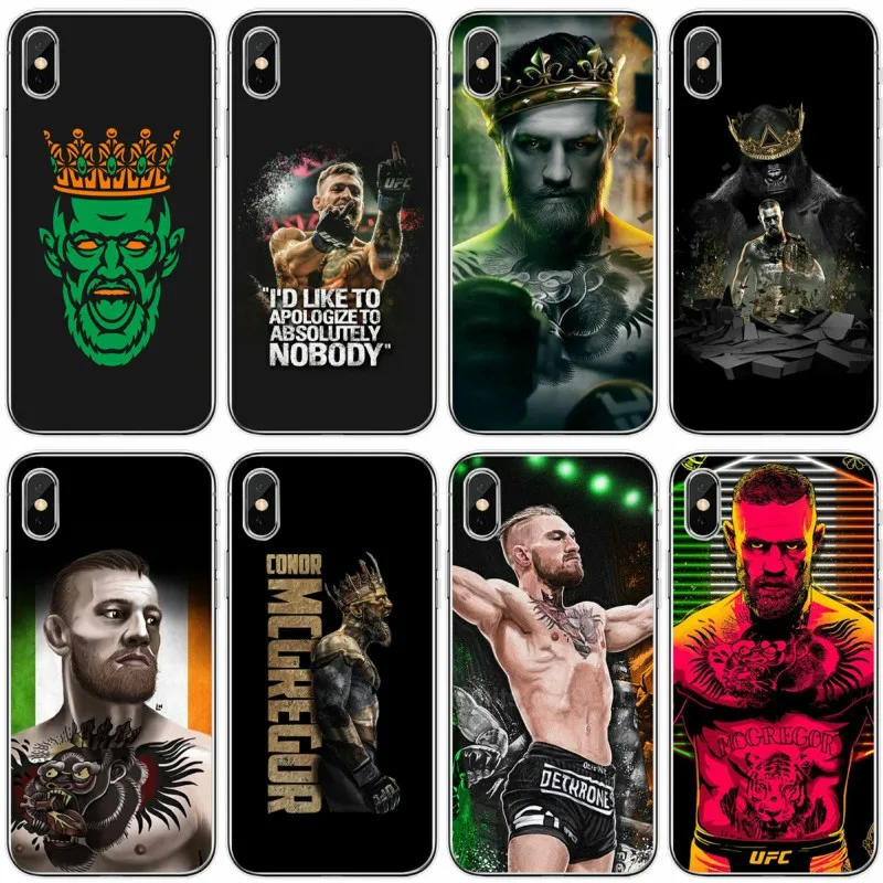

Conor Mcgregor The King Soft Silicone TPU Phone Case For X XS XR XS Max Phone Case For iPhone 5 5S SE 6 7 8 plus