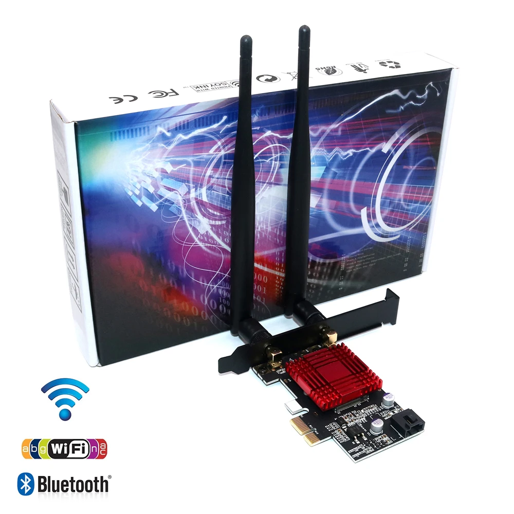 PCIE M.2 Wifi адаптер Сетевая карта 5 ГГц 5g 5 ГГц беспроводной PCI Express Wifi Bluetooth адаптер AC 9260 M2 Wifi антенна для ПК