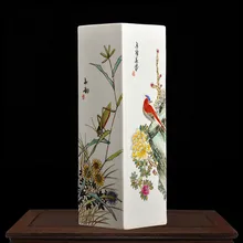 Цзиндэчжэнь керамика чисто ручной росписью четыре стороны фарфор Вазы Традиционный китайский Книги по искусству Craft Украшения