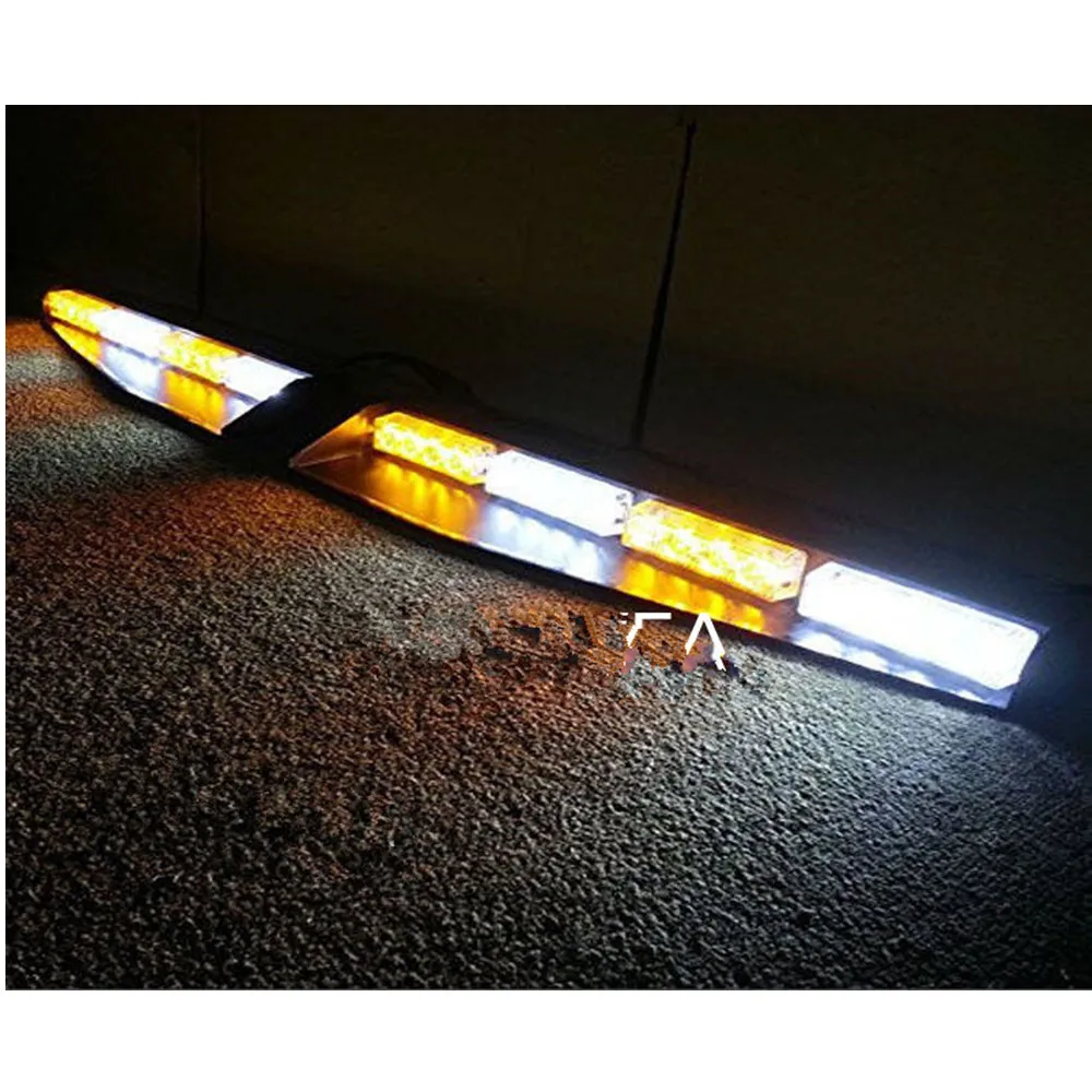 

CYAN SOIL BAY 32LED EMERGENCY STROBE WARNING VISOR LED LIGHT SPLIT MOUNT DECK DASH LIGHT BAR