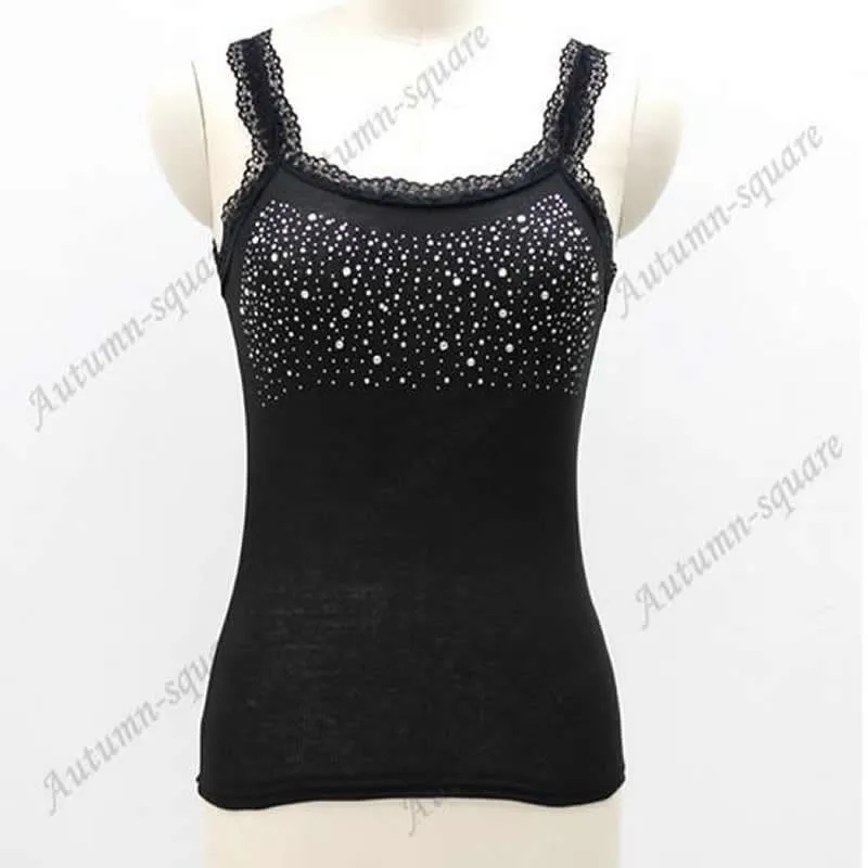

Girl Women's Rhinestone Sequin Lace Tank Top Sling Camisole Cami Vest Slim