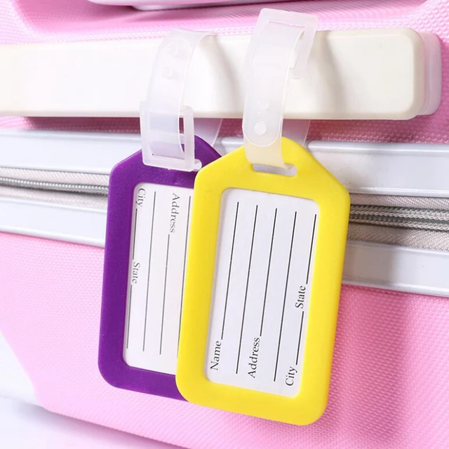 Classic Plastic Luggage Tag Travel Suitcase Baggage Travel Accessorie Mixproof Boarding Tag